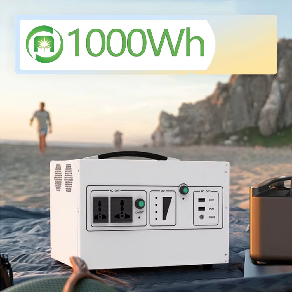 Portable 1000W Power Supply 45ah 220v Lithium Battery MPPT Controller LED Display Solar Panel-AU/US Plug External Jump Battery