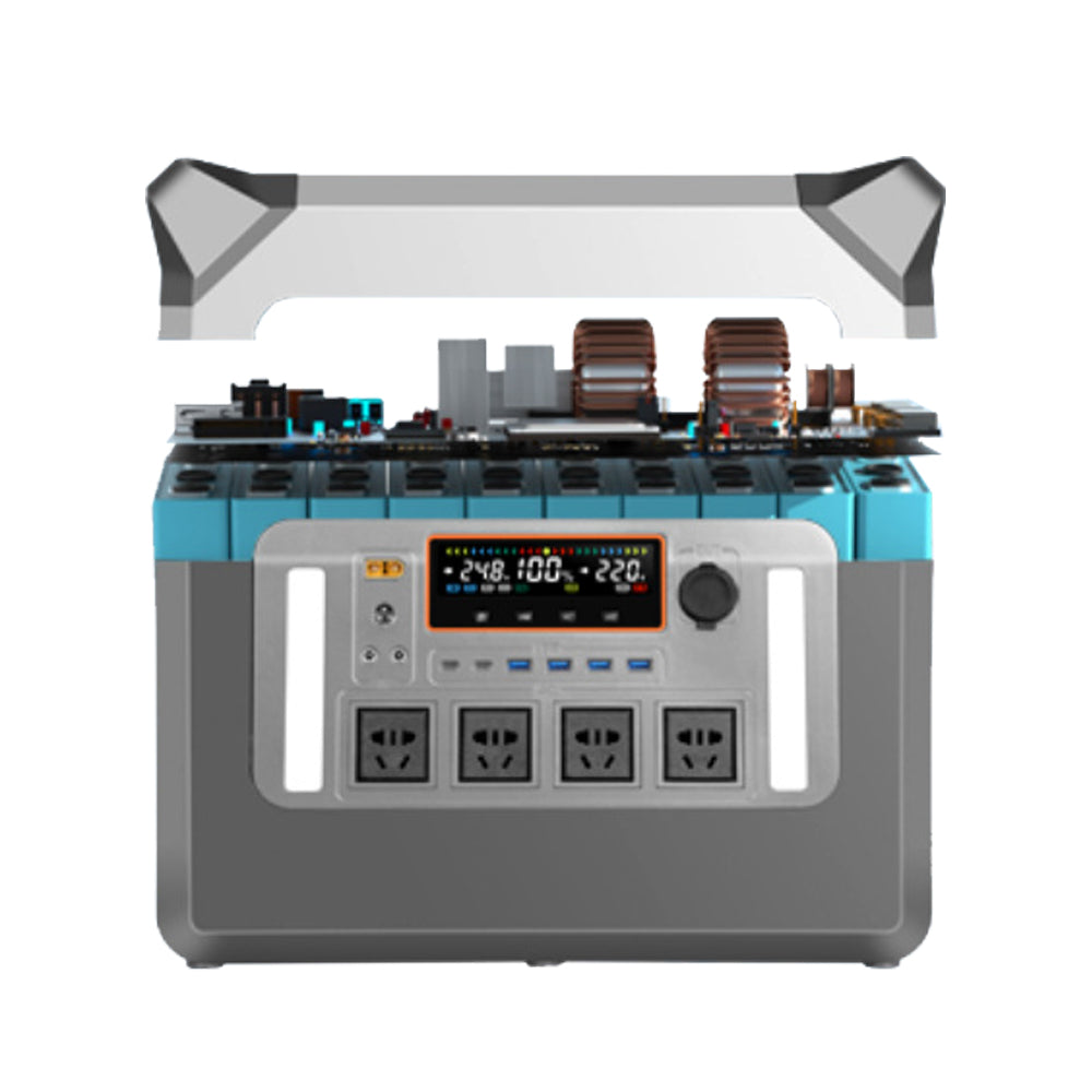 New Arrival 3000W 2560Wh LiFePO4 Portable Station Rechargeable Solar Generator for Home Backup Outdoor Camping Car Use MPPT